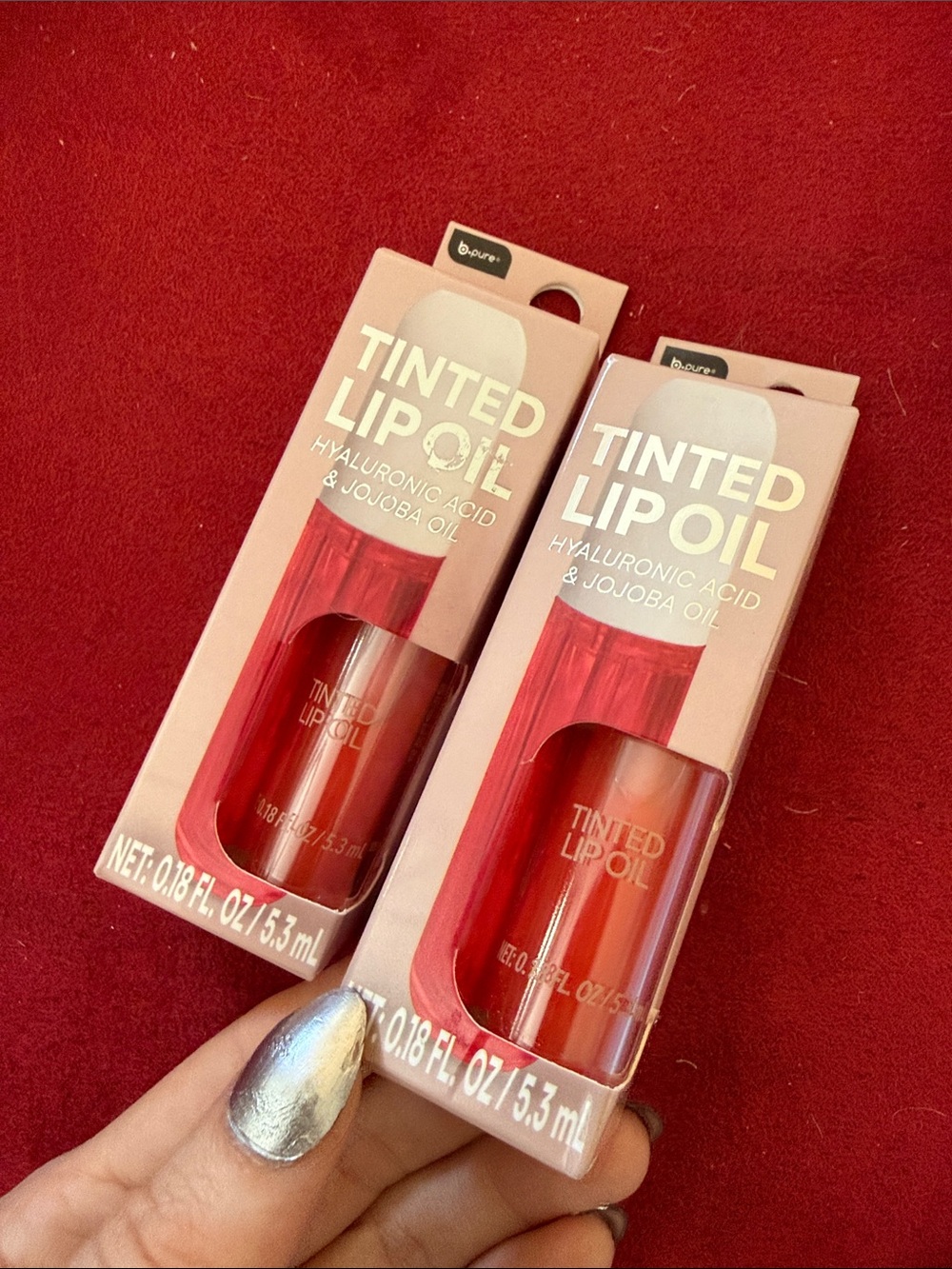 PEACH 🍑🍑🍑shimmer Lip Oil BIG BOTTLE Hyaluronic Acid & Jojoba Oi